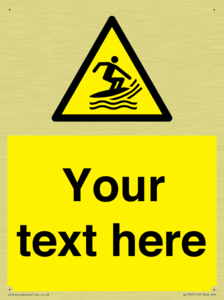 Custom Warning surf craft area